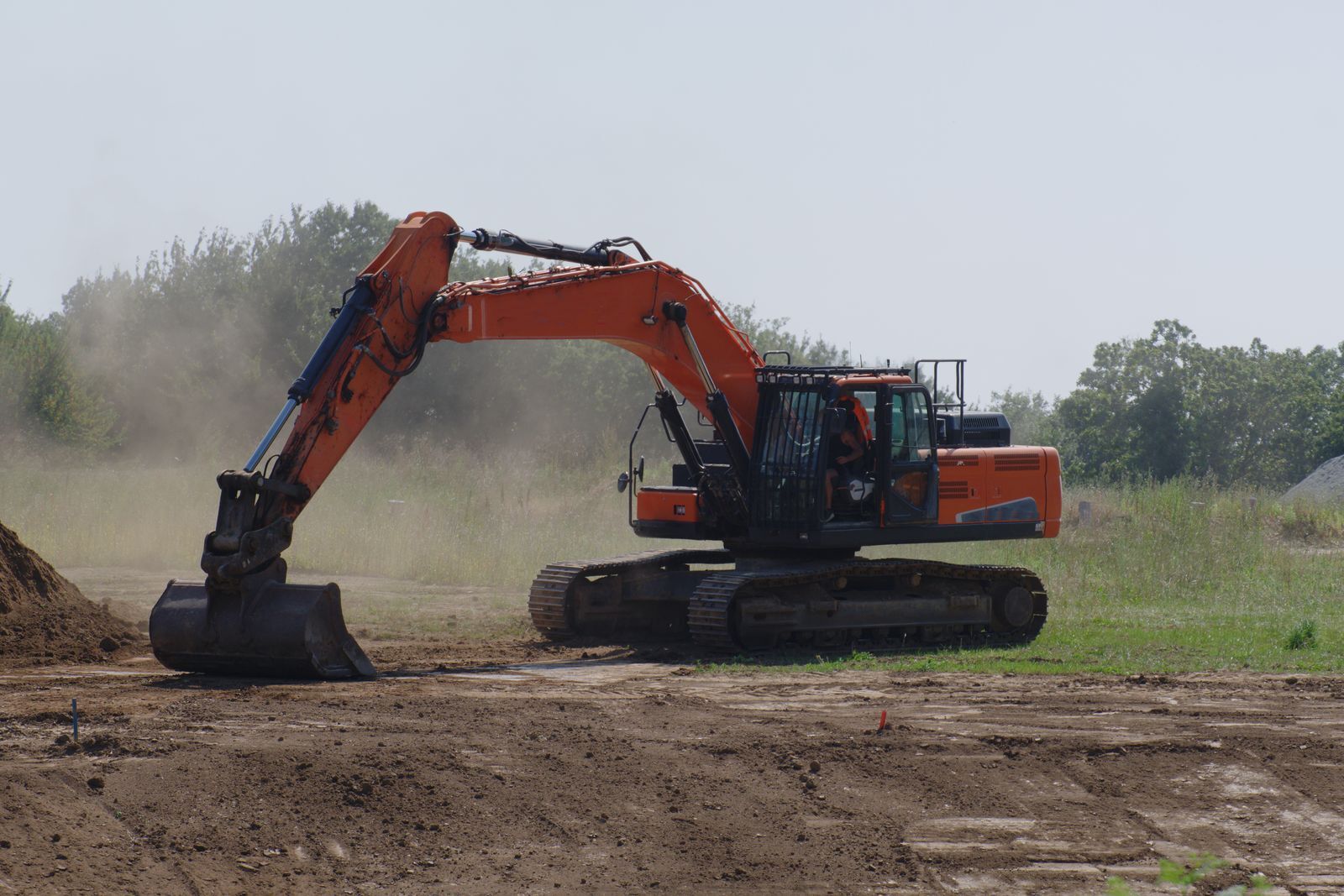 Backyard drainage trench